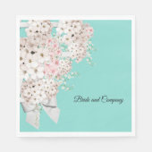BRIDE CO Blume & Gitter Aquamarin Blue Dusche Part Serviette (Vorderseite)
