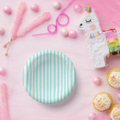 Bride & Co. Bridal Shower Turquoise Striped Pappteller (Party)