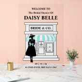 Bride & Co. Bridal Shower Turquoise Welcome Acrylschild (Hochzeit)