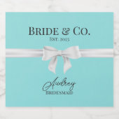 Bride & Co. Bridesmaid Vorschlag fein Weinkultur u Schaumweinetikett (Einzelnes Label)