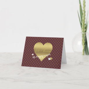 Bride & Co Burgund & Gold Wedding Party - Hinweis Karte