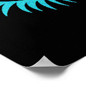 BRIDE CO Darling Aquamarin Blue Eyelashes Party Poster (Ecke)