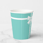 Bride & Co Elegantes Brautparty mit weißem Bow Rib Pappbecher (Rechts)