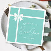 Bride & Co Elegantes Brautparty mit weißem Bow Rib Serviette