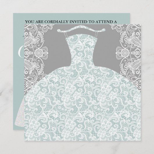 BRIDE CO Etwas Blau kommt hier das Bride-Party Einladung (Vorne/Hinten)