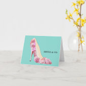 BRIDE CO Floral Heelses Aquamarin Blue Dusche Part Karte (Gelbe Blume)