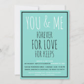 Bride Co Forever You & Me Wedding Engagement Party (Vorderseite)