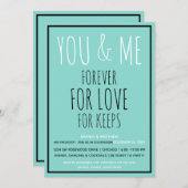 Bride Co Forever You & Me Wedding Engagement Party (Vorne/Hinten)