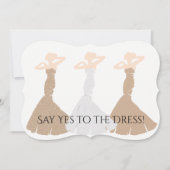 BRIDE & CO Gold Be My Bridesmaid Dusche Party Einladung (Vorderseite)