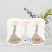 BRIDE & CO Gold Be My Bridesmaid Dusche Party Einladung (Stehend Vorderseite)