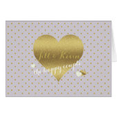 Bride Co Gold Heart & Lavender Wedding Party Notes (Vorderseite (Horizontal))