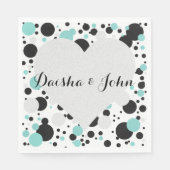 BRIDE & CO Heart Polka Dot Party Napkins Serviette (Vorderseite)