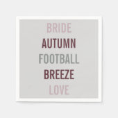 BRIDE & CO Herbstbriefe Herabsetzung des Liebe Dus Serviette (Vorderseite)