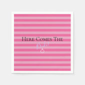 BRIDE CO Hier kommt das Bride Shower Party Serviette (Vorderseite)