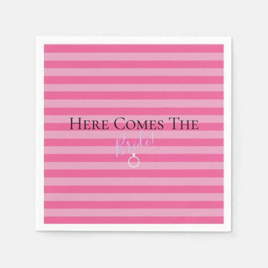 BRIDE CO Hier kommt das Bride Shower Party Serviette (Vorderseite)