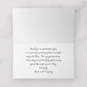 BRIDE & CO Ipanema Flamingo Polka Dot Party Table Platzkarte (Innenseite Aufgefaltet)