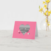 Bride Co Pink & Silver Wedding Personal Party Karte (Gelbe Blume)