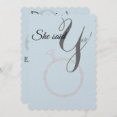 BRIDE & CO Sie sagte ja! Diamantring-Verlobung Einladung (Vorne/Hinten)