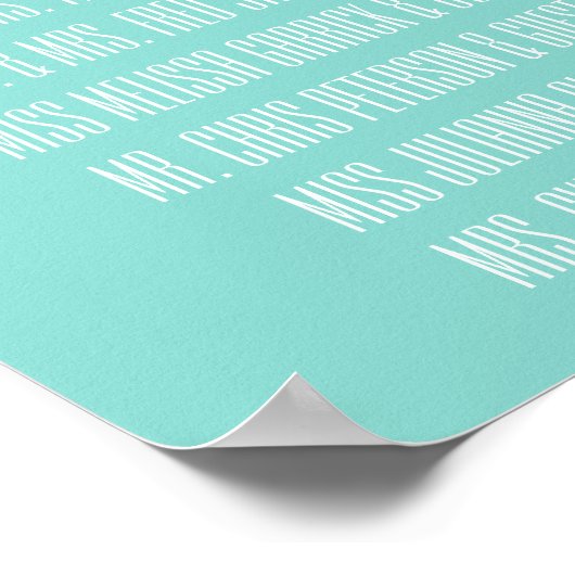 BRIDE & CO Sonnenblume 9 Tabelle Herbsthochzeit Poster (Ecke)