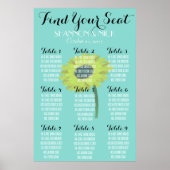 BRIDE & CO Sonnenblume 9 Tabelle Herbsthochzeit Poster (Vorne)