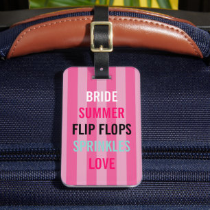 BRIDE CO Summer Bride Sprinkle Personalisiertes Pa Gepäckanhänger