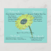 BRIDE CO Sunflower Bride Rustic Wedding Program (Rückseite)