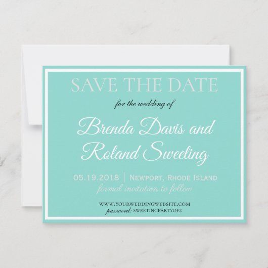 BRIDE CO Touch der traditionellen Hochzeitssuite Save The Date (Vorderseite)