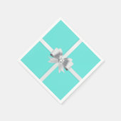 Bride & Co. Türkis/Aquamarines Brautparty Napkins Serviette (Ecke)