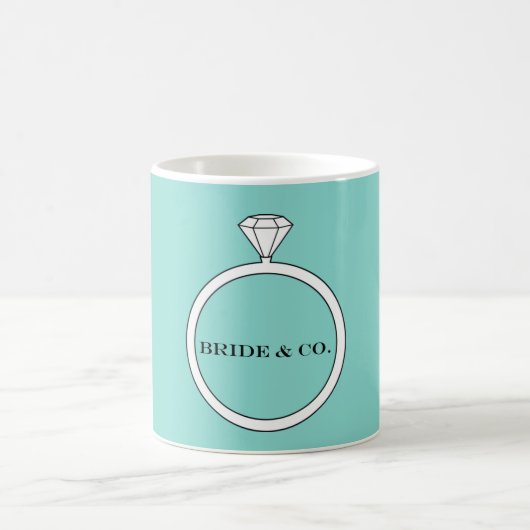 BRIDE & CO Verlobung Diamond Ring Party Kaffeetasse (Mittel)