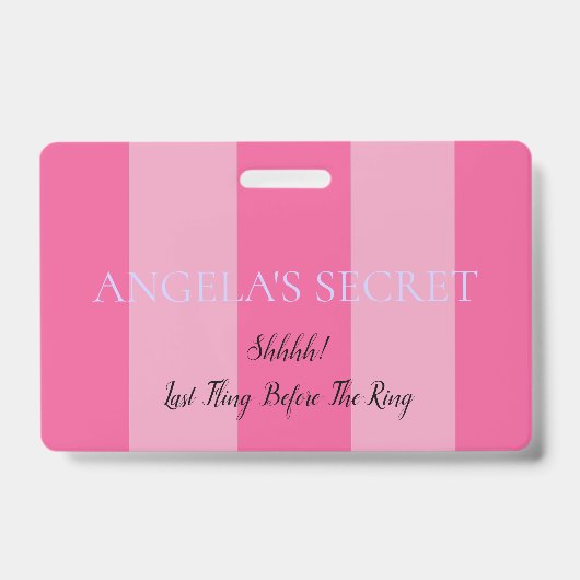 BRIDE & CO VIP Bachelorette Dusche Party Einstieg Ausweis (Front)