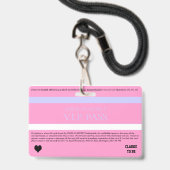 BRIDE & CO VIP Bachelorette Dusche Party Einstieg Ausweis (Back with Lanyard)