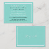 Bride & Co Wedding Suite Eleganter Empfang Begleitkarte (Vorne/Hinten)