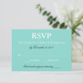 BRIDE Country Wedding Suite White Traditional RSVP Karte (Stehend Vorderseite)