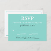 BRIDE Country Wedding Suite White Traditional RSVP Karte (Vorne/Hinten)