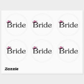 Bride (Cowboy-Hut) Runder Aufkleber (Blatt)