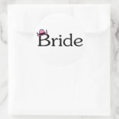 Bride (Cowboy-Hut) Runder Aufkleber (Tasche)