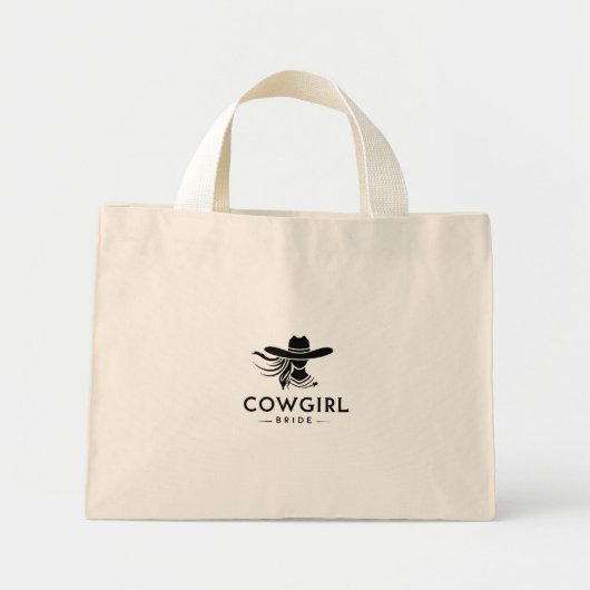 Bride & Cowgirl Tote Bag Mini Stoffbeutel (Vorne)