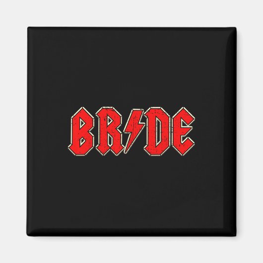 Bride Crew Rock Roll Gothic Halloween-Party Gesche Magnet (Vorne)