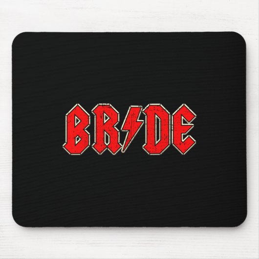 Bride Crew Rock Roll Gothic Halloween-Party Gesche Mousepad (Vorne)