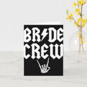 Bride Crew Rock'n'Roll Gothic Halloween Bacheloret Karte (Gelbe Blume)