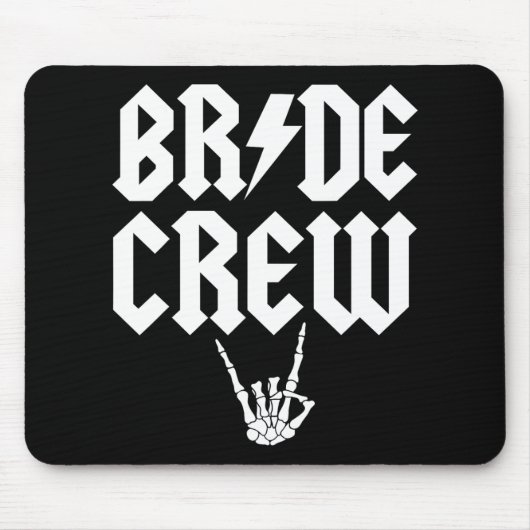 Bride Crew Rock'n'Roll Gothic Halloween Bacheloret Mousepad (Vorne)