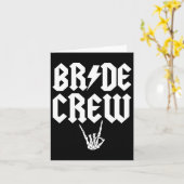 Bride Crew Rock'n'Roll Gothic Halloween Chelorette Karte (Gelbe Blume)