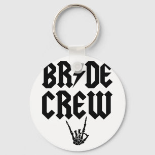 Bride Crew Rock'n'Roll Skeleton Hand Halloween Bac Schlüsselanhänger