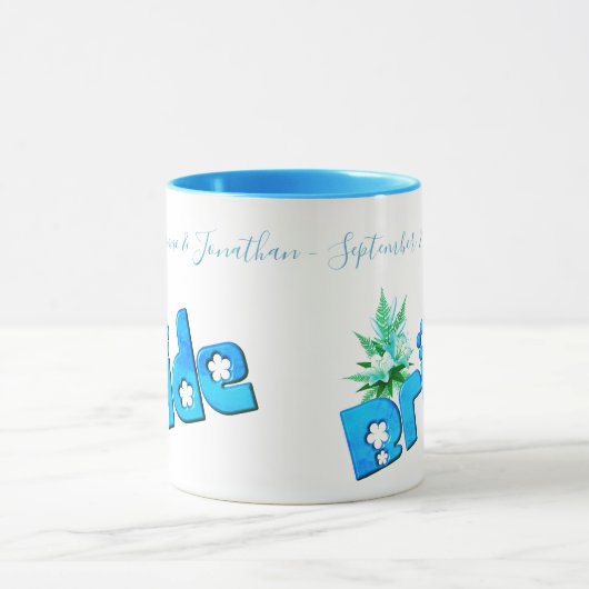 Bride Cute Personalized Wedding Tasse (Zentrum)