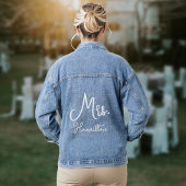 Bride Cute Script Minimal Jeansjacke