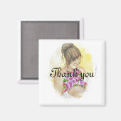 BRIDE danke Gastgeschenk Hochzeit Magnet (Vorderseite/Rückseite)