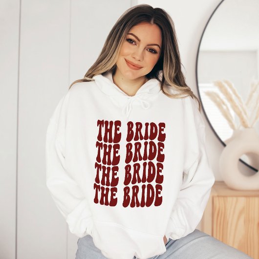 Bride Dark Red Customizing Brautparty Hoodie