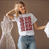 Bride Dark Red Customizing Brautparty T-Shirt