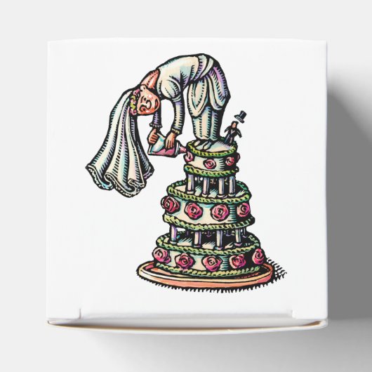 Bride Decorates Wedding Cake Geschenkschachtel (Oben)