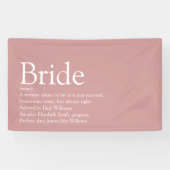 Bride Definition Brautparty Dusty Rose Banner (Horizontal)